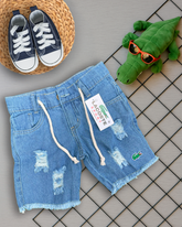 BERMUDA DESTROYED JEANS INFANTIL - LACOSTE