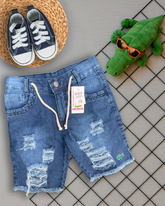 BERMUDA DESTROYED JEANS INFANTIL - LACOSTE