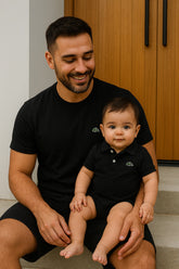 CONJUNTO CAMISETA + BODY LACOSTE (PAI+FILHO)